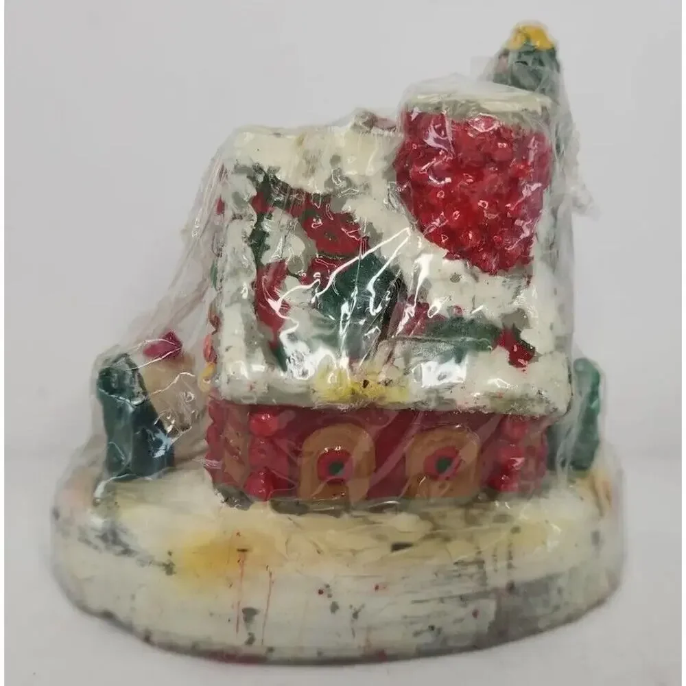 Vintage Wal-Mart Christmas House Candle New‎ in Packaging 4
